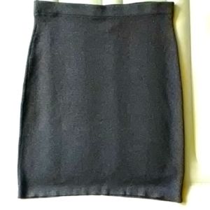 M-A-G sparkling dark grey silk blend miniskirt XS